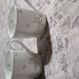 Hankook Fine Bone China Esther Blue Mugs Set Of 2